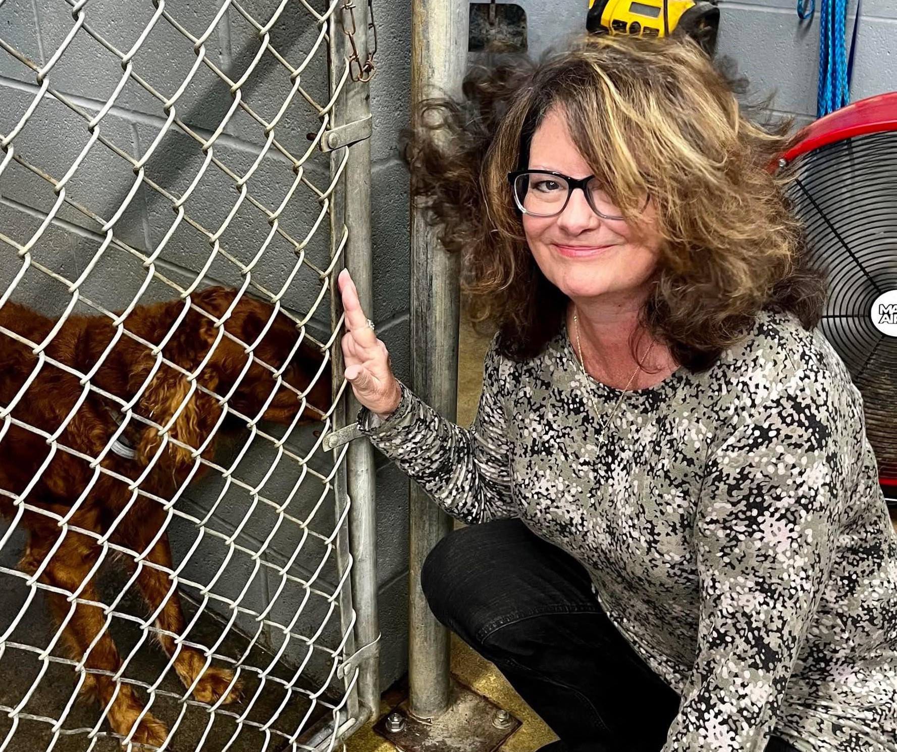 Janie at the animal shelter